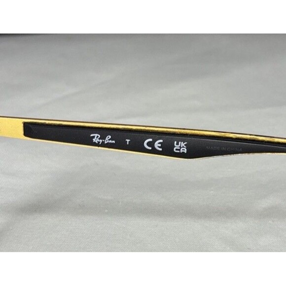 RAY BAN FRAMES ONLY RB 6335 2890 BLACK And GOLD 54-17-145 - Picture 4 of 4